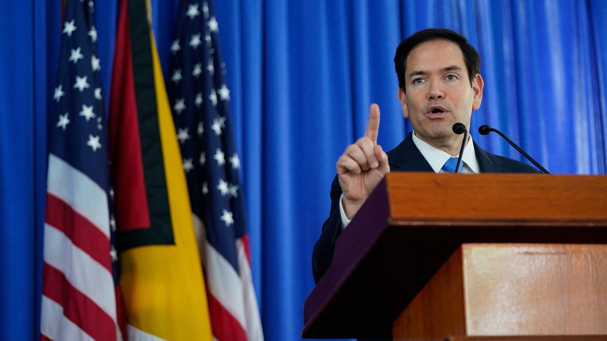Marco Rubio speaks in Guayana.