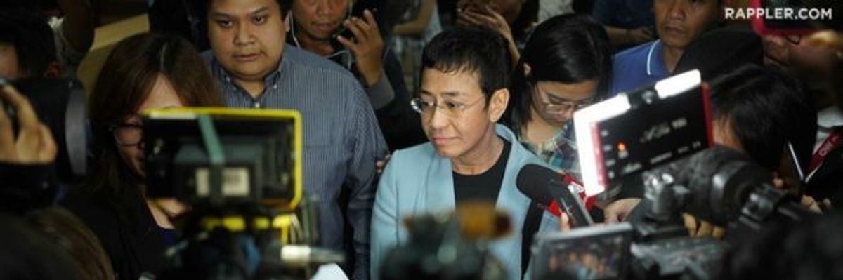 Global Condemnation After Journalist Who Blamed Trump for Duterte's Attacks on Free Press Arrested in Philippines