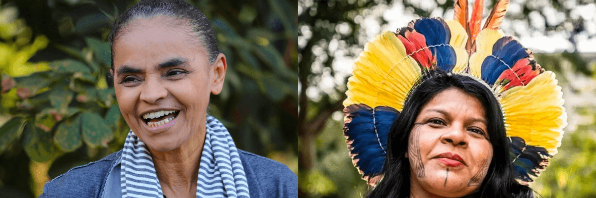Marina Silva and Sônia Guajajara, Brazil's environment and Indigenous ministers, respectively