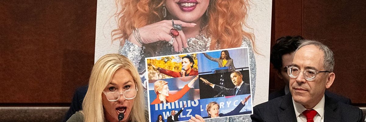 Marjorie Taylor Greene rants against PBS, NPR, drag queens, and other right-wing bugabooss