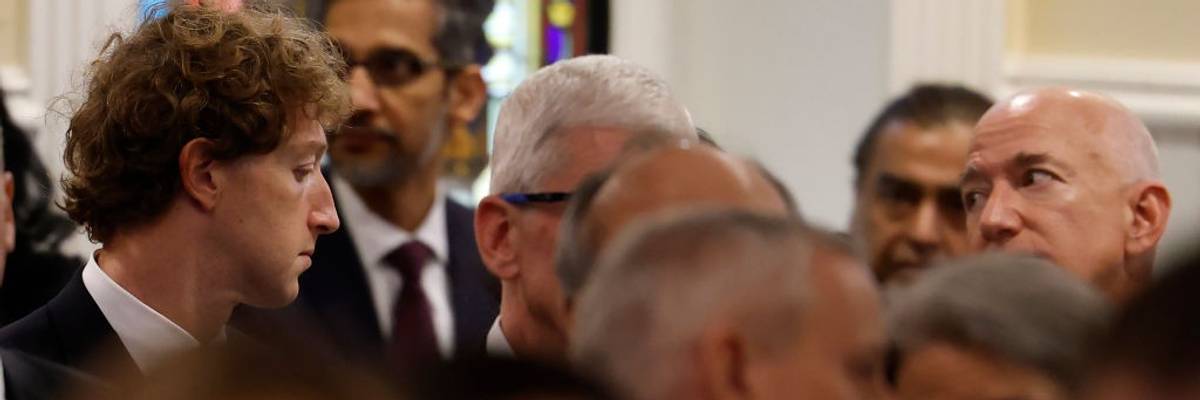 Mark Zuckerberg, Tim Cook, and Jeff Bezos