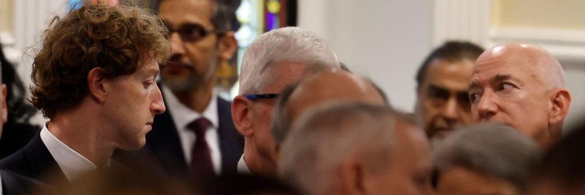 Mark Zuckerberg, Tim Cook, and Jeff Bezos