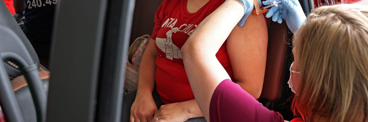 Maryland resident receives the coronavirus vaccine