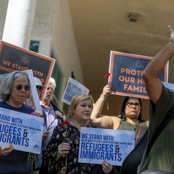Mass And Prayer Service For Immigrants Held At Immigration Court In Miami