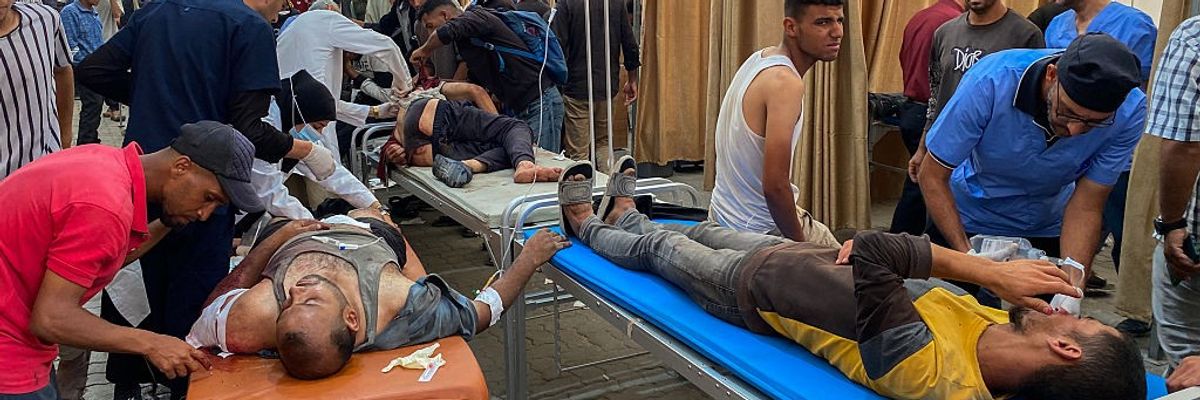 Mass casualty event at Nasser Hospital