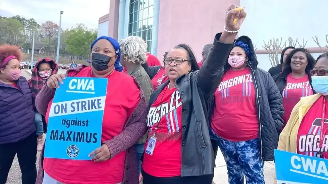Maximus call center workers on strike.