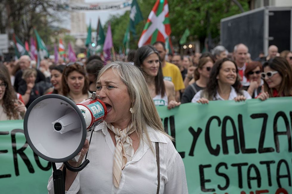 May Day Demonstration Held In Bilbao