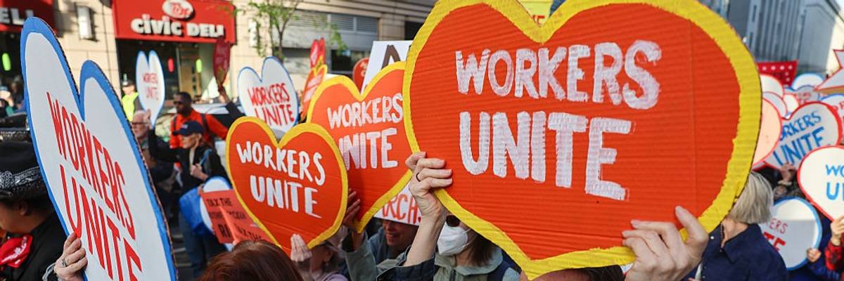May Day Demonstrations Held In Cities Across The Nation