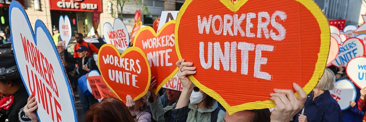 May Day Demonstrations Held In Cities Across The Nation