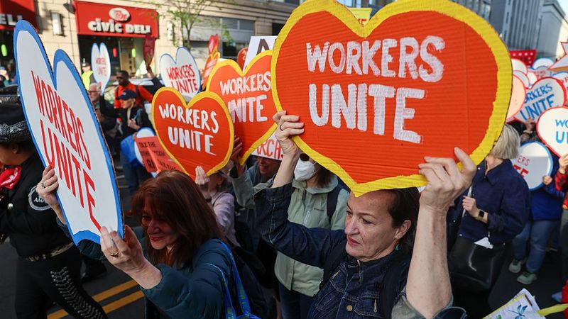 May Day Demonstrations Held In Cities Across The Nation