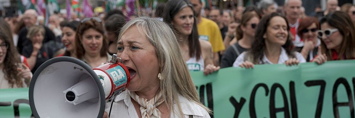 May Day march in Spain