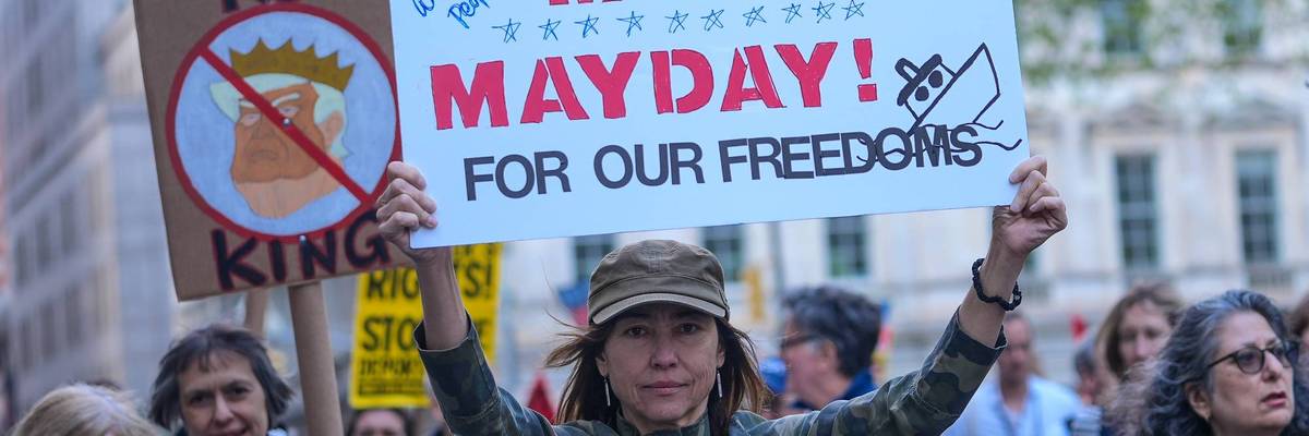 May Day protest in New York City