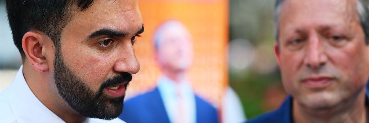 Mayoral Candidate Zohran Mamdani Campaigns In NYC On Primary Day