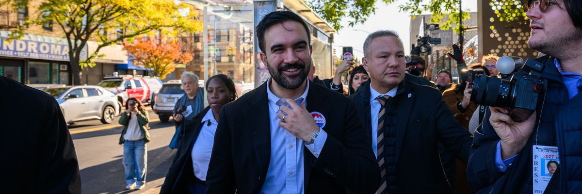 Mayoral Candidate Zohran Mamdani Speaks To The Media After Voting On Election Day