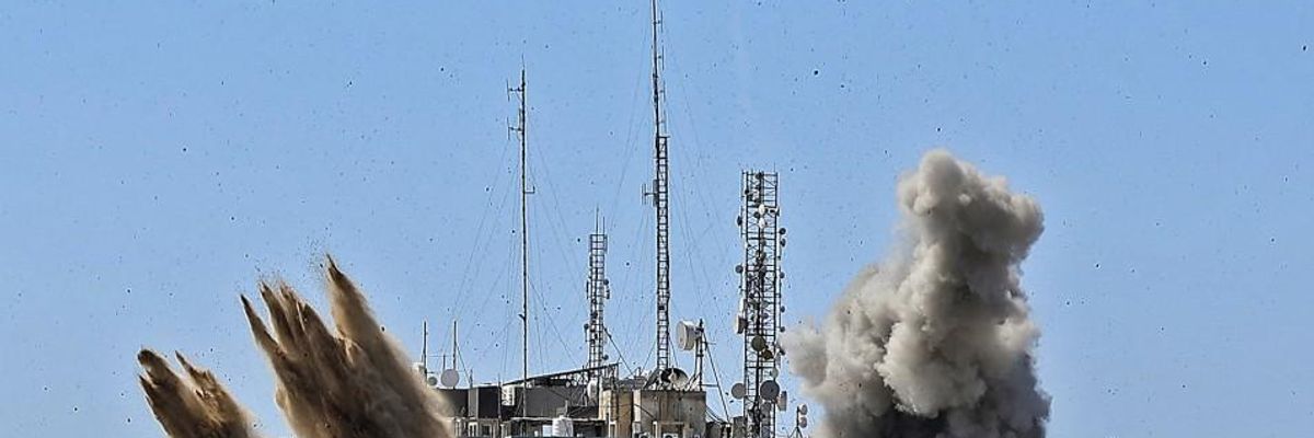 Media outlets bombed in Gaza