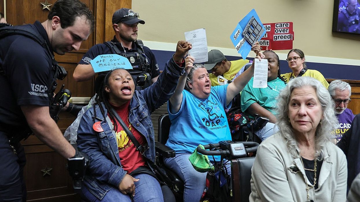 Medicaid Recipients And Health Care Workers Protest During The Energy And Commerce Committee Markup Of Budget Reconciliation Hearing