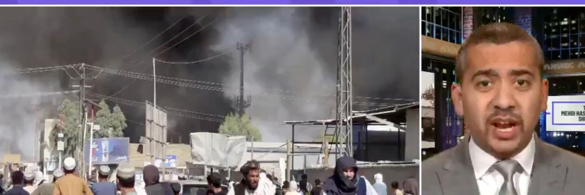 Mehdi Hasan speaks during a segment