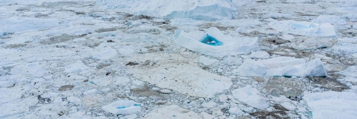 Melting ice in Greenland