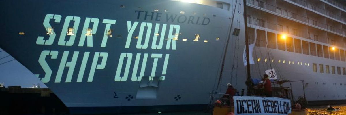Extinction Rebellion Activists Launch Ocean-Focused Offshoot With Direct Actions Targeting Luxury Cruise Liner
