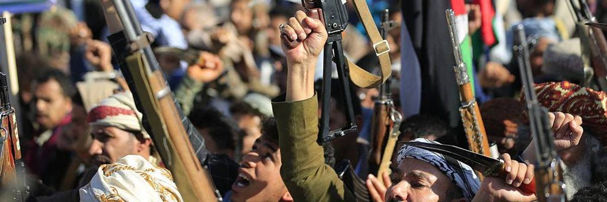 Members of Ansar Allah rally