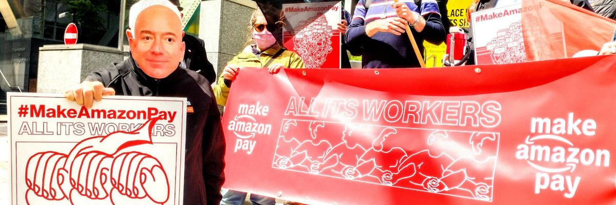 Workers Stage Global Day of Action to #MakeAmazonPay