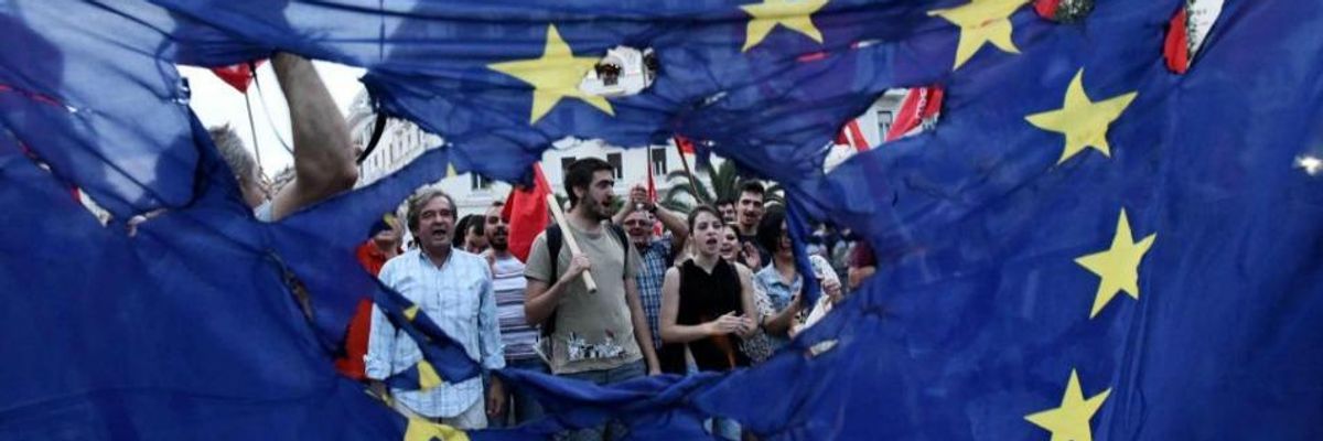 Anger Aimed at Troika's Ruthless Neoliberalism as Greece Exit Looms