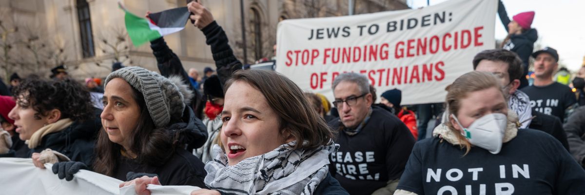 Members of the activist group Jewish Voice for Peace