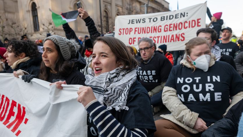 Members of the activist group Jewish Voice for Peace