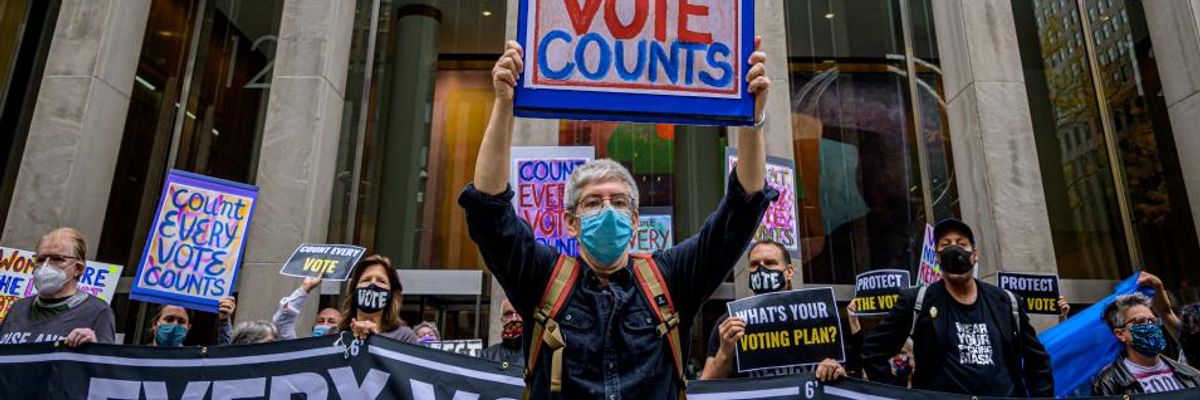 Top Federal Election Official Corrects Trump: 'Counting Ballots--All of 'Em--Is the Appropriate, Proper, and Very Legal Way to Determine Who Won'