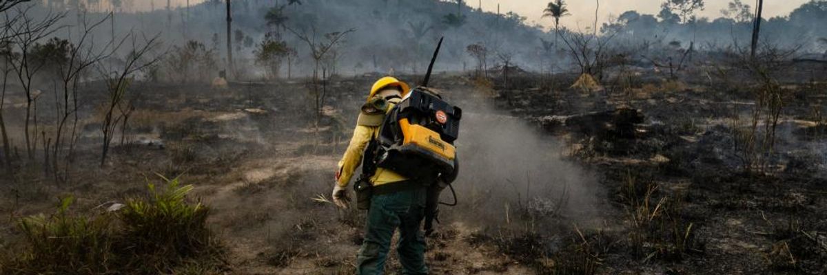 As Amazon Rainforest Burns, Brazil's Environment Minister to Meet US Group That Denies Climate Crisis at EPA Headquarters
