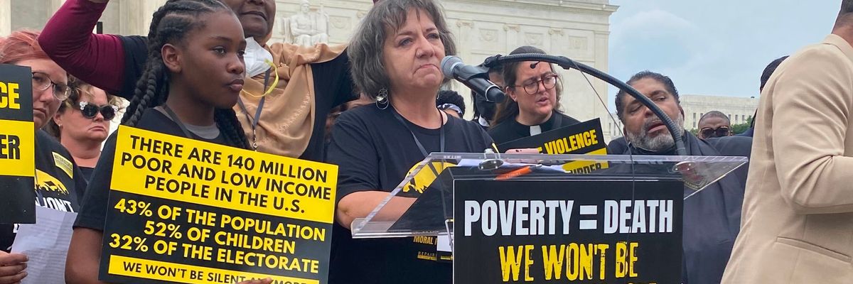 Members of the Poor People's Campaign rally on Capitol Hill