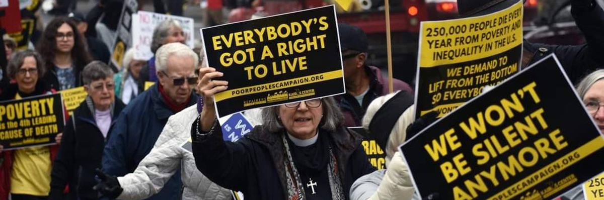 Members of the Poor People’s Campaign march in Georgia.