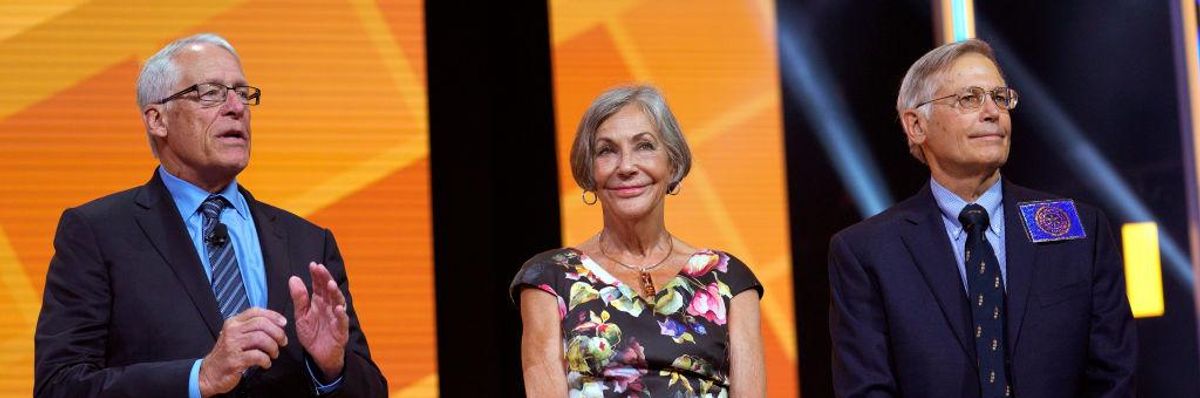 Members of the Walton family (L-R) Rob, Alice, and Jim
