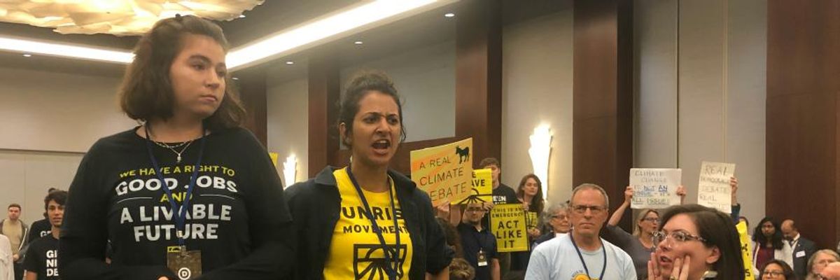 Protests Break Out After DNC Committee Votes Against Holding 2020 #ClimateDebate