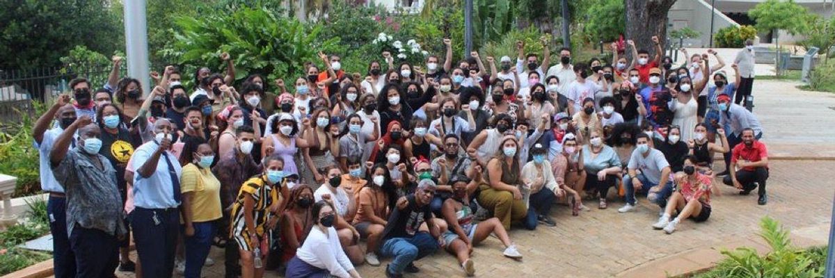 Members of youth delegation in Cuba