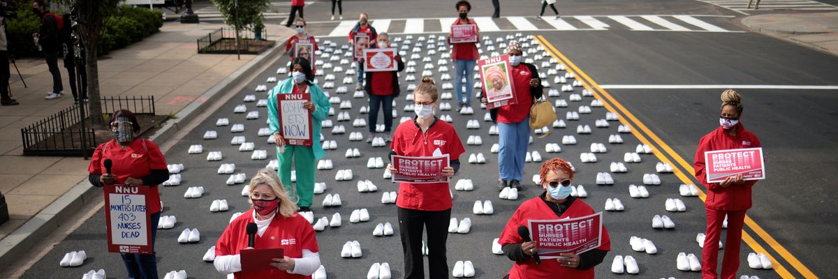 Memorial Held In Washington, DC For Nurses Who Battled COVID-19 Pandemic
