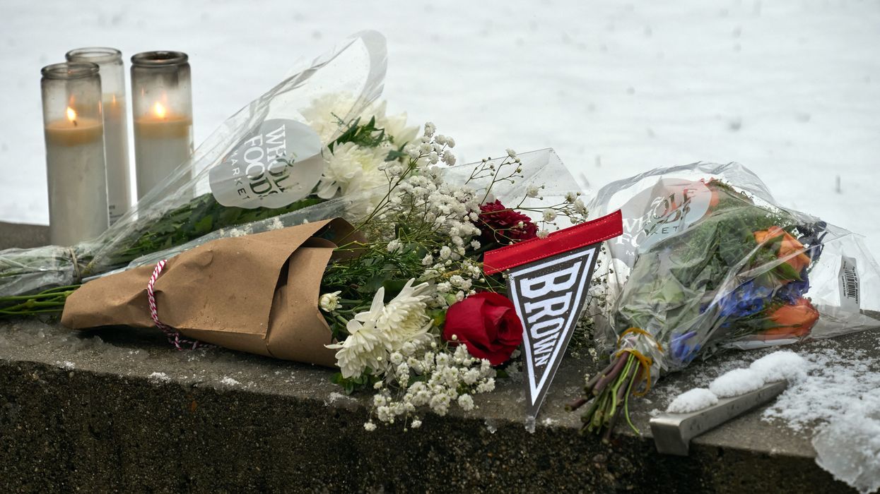 Memorial to shooting victims at Brown.