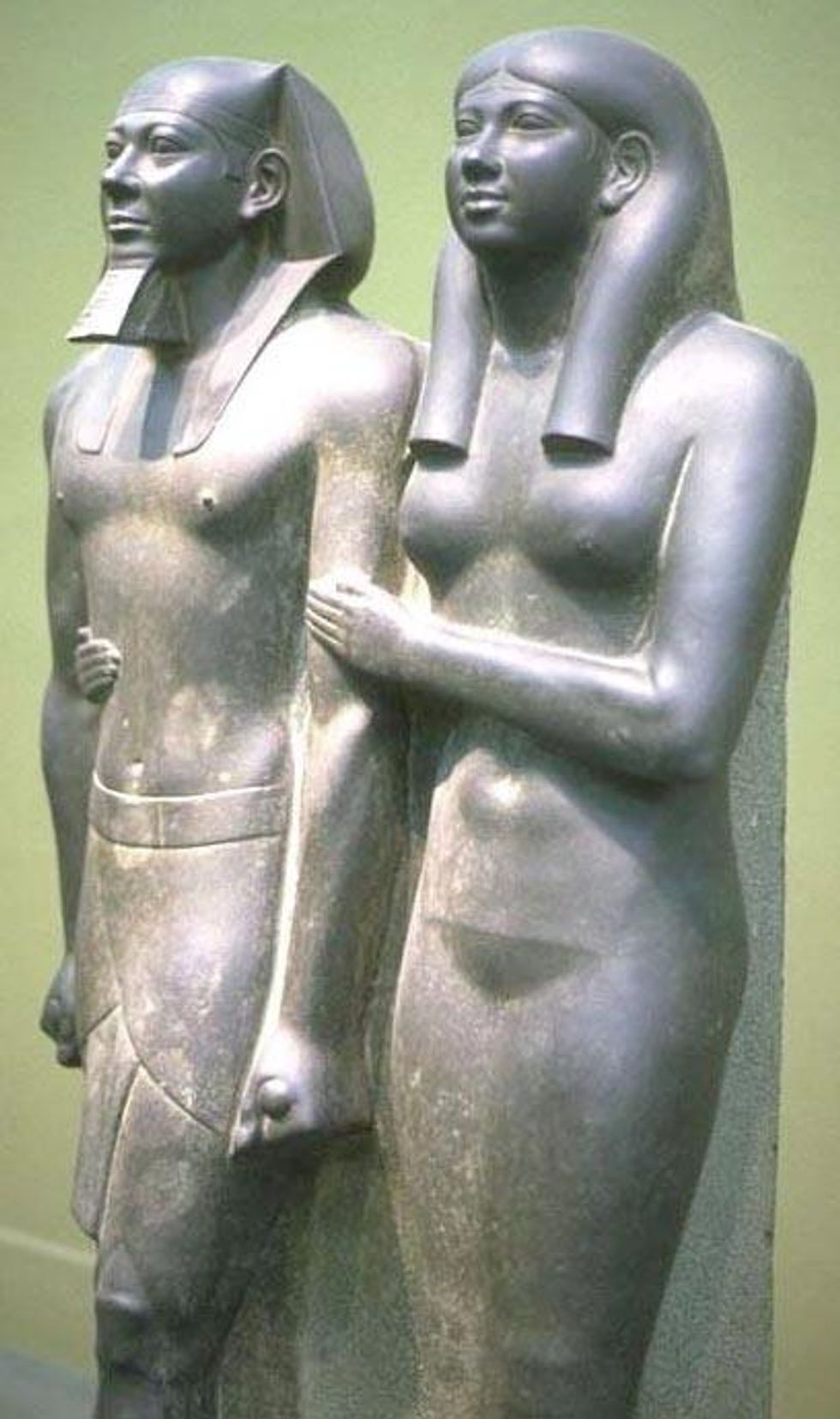 Menkaure and Queen, 2490-2472 BCE. Museum of Fine Arts, Boston