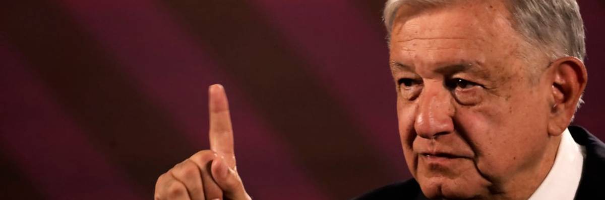 Mexican President Andrés Manuel López Obrador speaks at a press conference