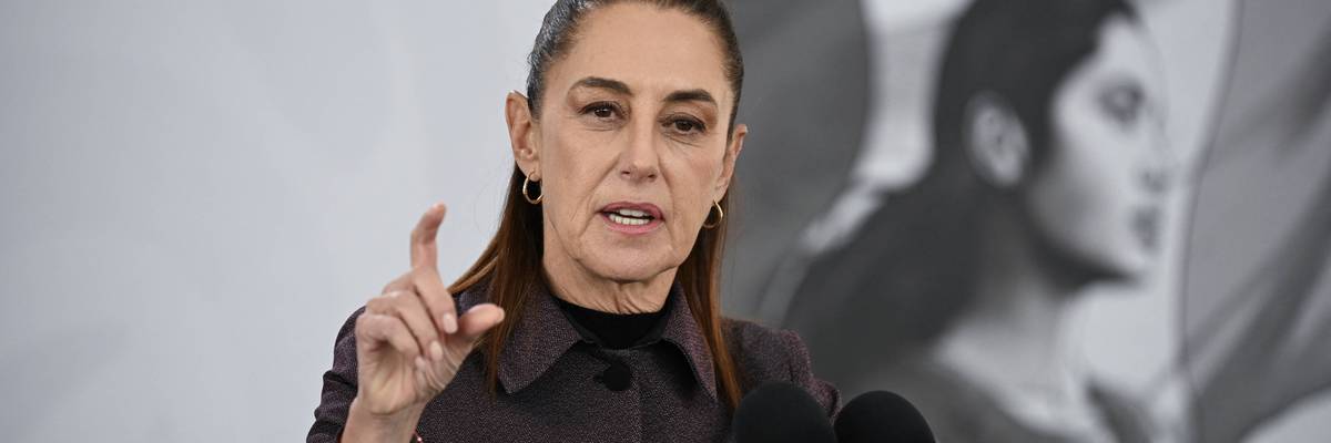 Mexican President Claudia Sheinbaum speaks