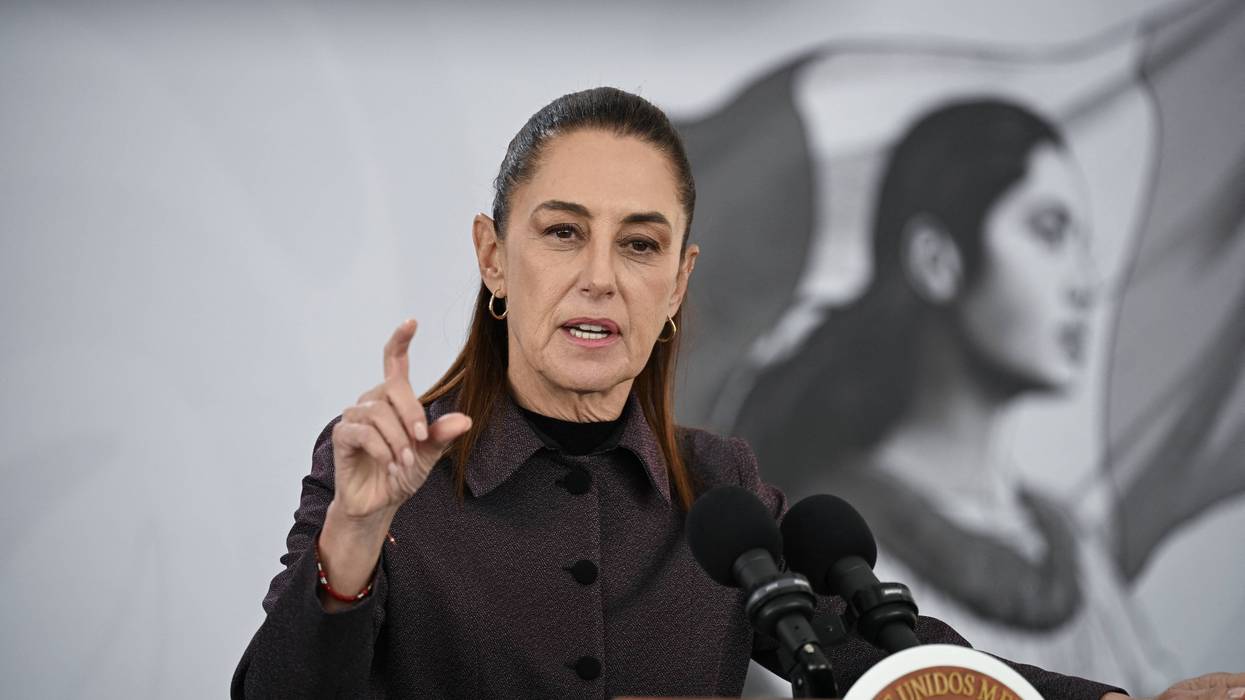 Mexican President Claudia Sheinbaum speaks