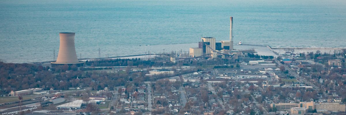 Michigan City, Indiana, with a coal-fired plant.