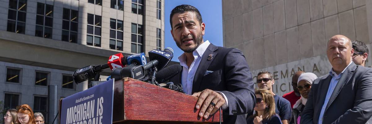 Michigan Democratic Senate Primary Winner Abdul El-Sayed Holds News Conference Day After Primary Win