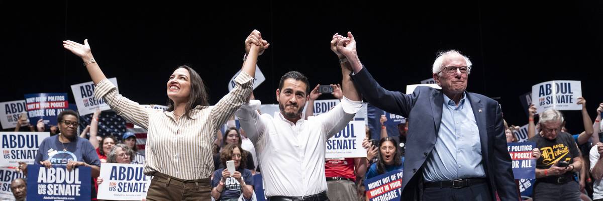 Michigan Senate Candidate Abdul El-Sayed Holds Rally In Detroit With Sen. Bernie Sanders And Rep. Alexandria Ocasio-Cortez
