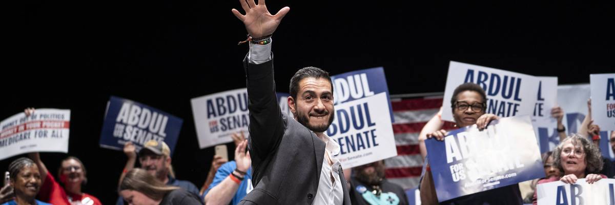 Michigan Senate Candidate Abdul El-Sayed Holds Rally In Detroit With Sen. Bernie Sanders And Rep. Alexandria Ocasio-Cortez
