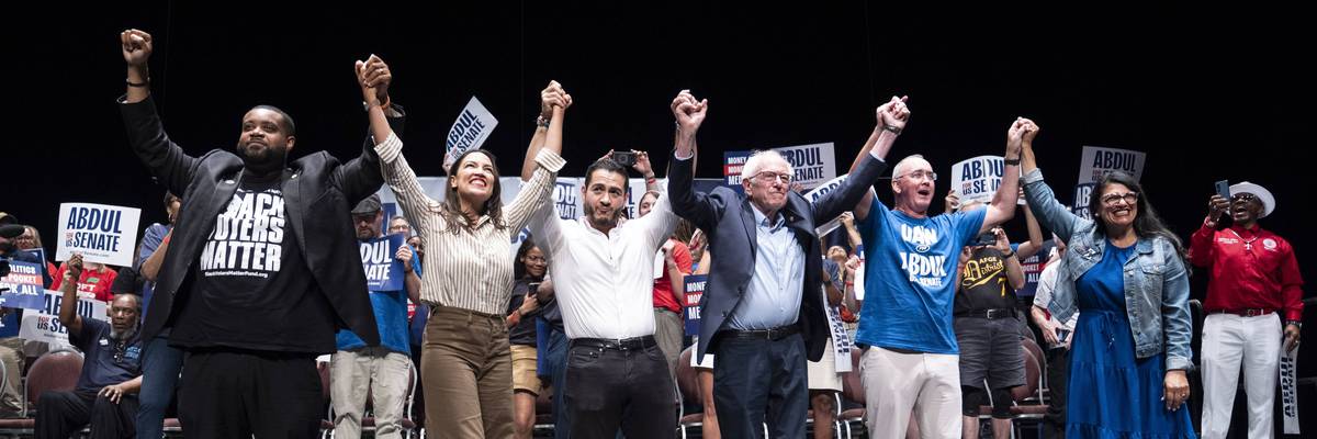 Michigan Senate Candidate Abdul El-Sayed Holds Rally In Detroit With Sen. Bernie Sanders And Rep. Alexandria Ocasio-Cortez