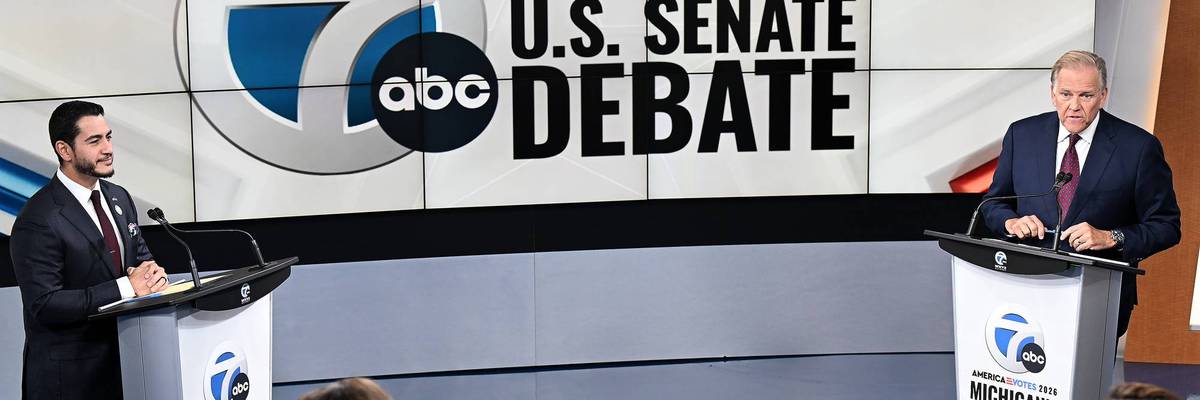 Michigan Senate Candidates Abdul El-Sayed And Mike Rogers Debate In Detroit