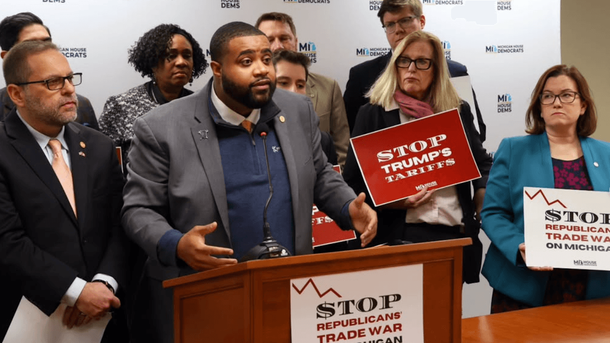 Michigan state Rep. Donavan McKinney speaks
