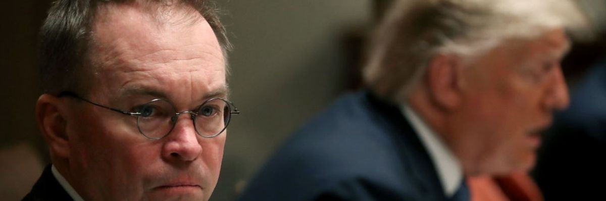 Mick Mulvaney and Donald Trump