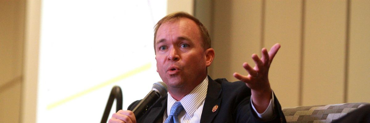 'Giant Middle Finger to Consumers' as Trump Looks at Mulvaney to Head CFPB